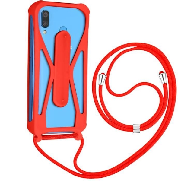 Smartphonefodral - AVIZAR - Universal - Röd - Stötsäker stötfångarhörn - Stöd stativ Röd