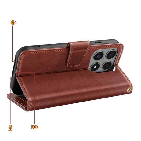 Pungetui til Xiaomi 17 med Foldbar Støttefunktion Brun brun