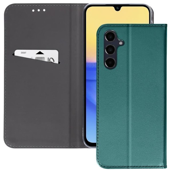 Etui för Samsung Galaxy A16 Klappfack Magnetisk Mörkgrön Grön