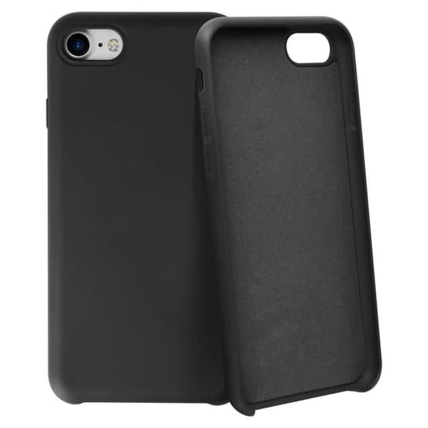 Coque - Apple - iPhone SE 2020 / 8 / 7 - Semi-rigid - Soft Touch - Kompatibel med QI Svart