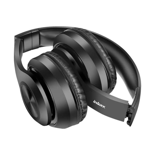Bluetooth Hovedtelefoner - Inkax - Sort - 6 timers batteritid - Indbygget Mikrofon - Foldbart Design Svart