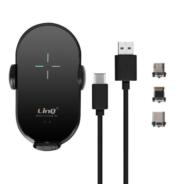 Smartphone bilholder med 15W Qi trådløs opladning og LinQ Magnetic