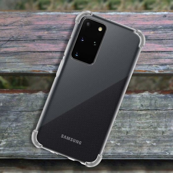 Coque - AKASHI - Galaxy S20 Plus - Flexibel - Stötsäker - Transparent Vit Klar vit
