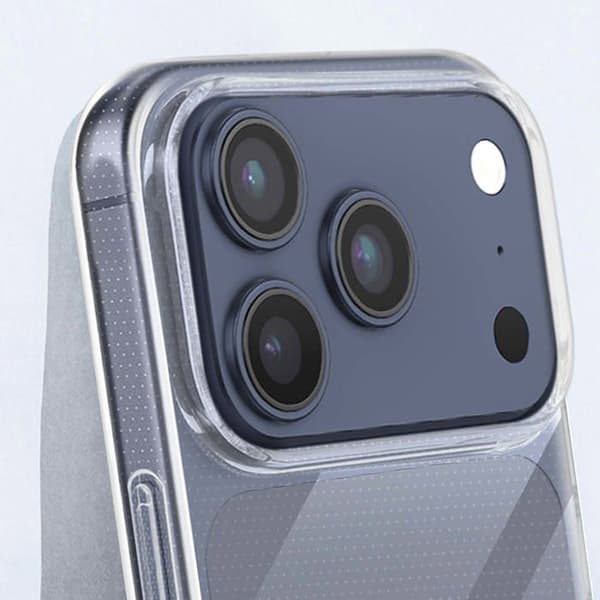 Skyddspaket - MAYAXESS - iPhone 17 Pro - Silikonfodral - Härdat glas - Transparent Vit
