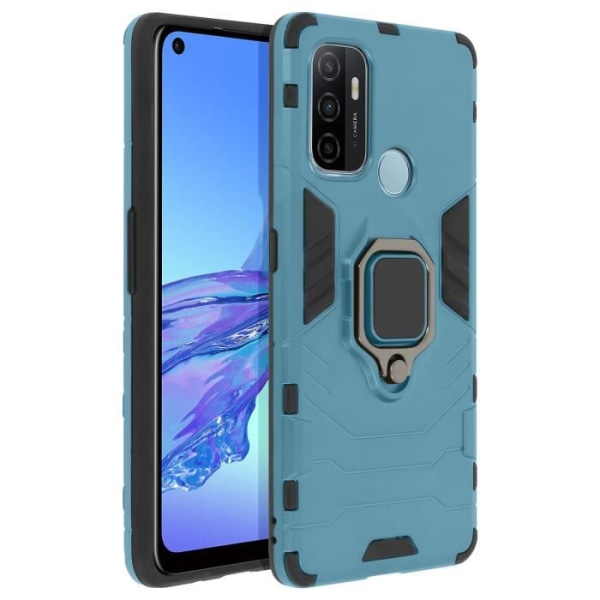 Coque - AVIZAR - Oppo A53 / A53s - Hybride Antichoc - Bague Métallique - Stöd för video blå Blå