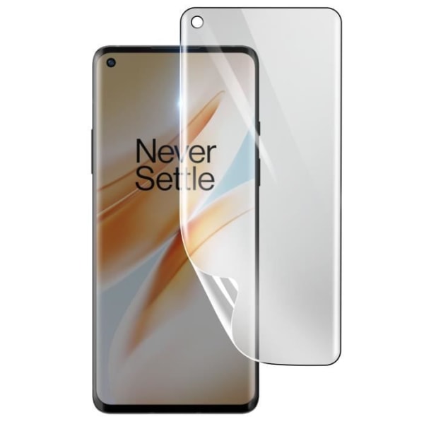 Näytönsuoja - 3MK - OnePlus 8 - Iskunkestävä Hydrogeeli - Läpinäkyvä - Naarmuuntumaton Transparent