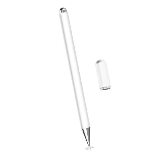 Stylet Universel - AVIZAR - Ultra-fin spids - Hvid - Smartphone og Tablet - Magnetisk hætte