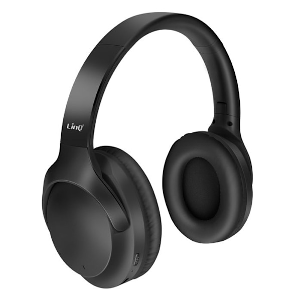Bluetooth Hovedtelefoner med Støjdæmpning, Sammenklappelige LinQ Sort Svart