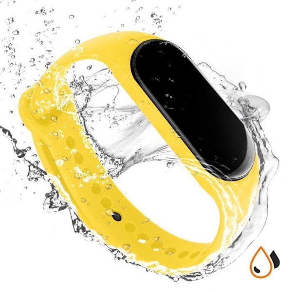 AVIZAR Armband för Xiaomi Mi Band 5/6/7 - Gul - Silikon Soft Touch Vattentätt Gul