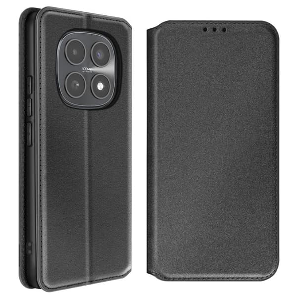 Folio-etui til Redmi Note 15 5G / 4G med kortlomme og støttefunktion Sort Svart