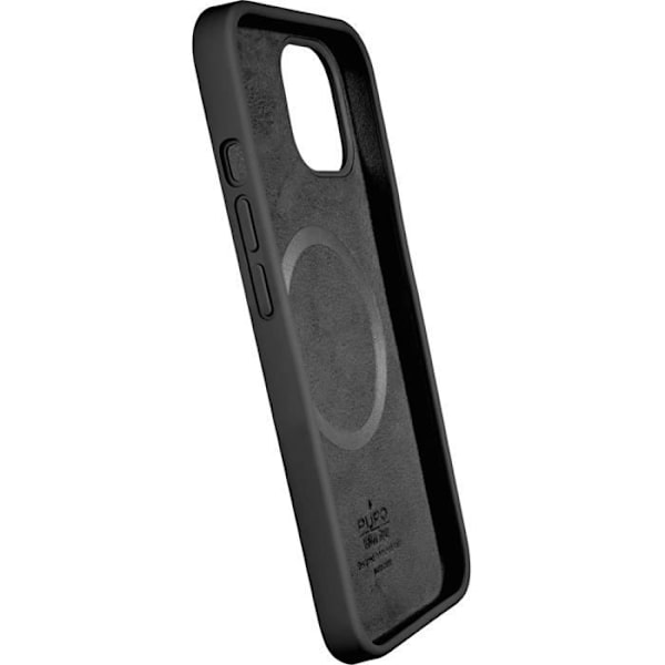 Coque Silikone - PURO - iPhone 12 / 12 Pro - Sort - Fleksibel - Kompatibel med MagSafe Svart