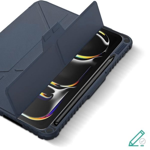 Stötsäkert fodral för iPad Pro 11 2024 - NILLKIN - Bumper Pro - Förstärkta hörn - Flervinkelstöd - Blå Blå