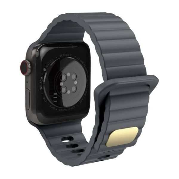 Rem för Apple Watch 41 mm / 40 mm / 38 mm flexibel och mjuk silikon mörkgrå
