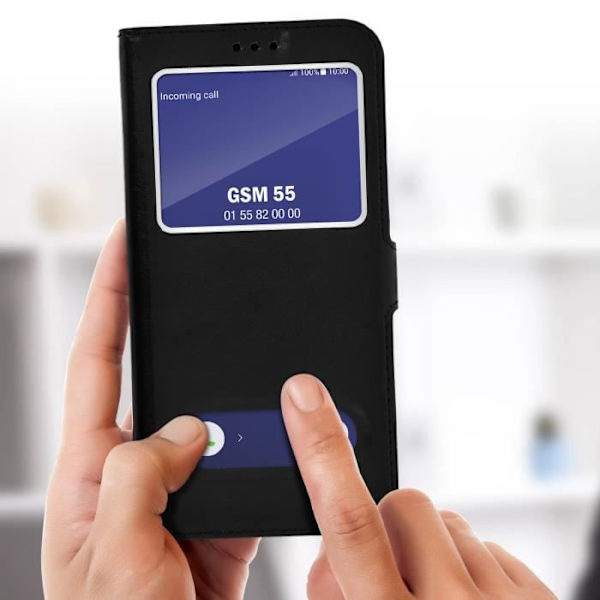 Hölster - Samsung - Galaxy S8 Plus - Ekoleder - Mjuk - Svart Svart