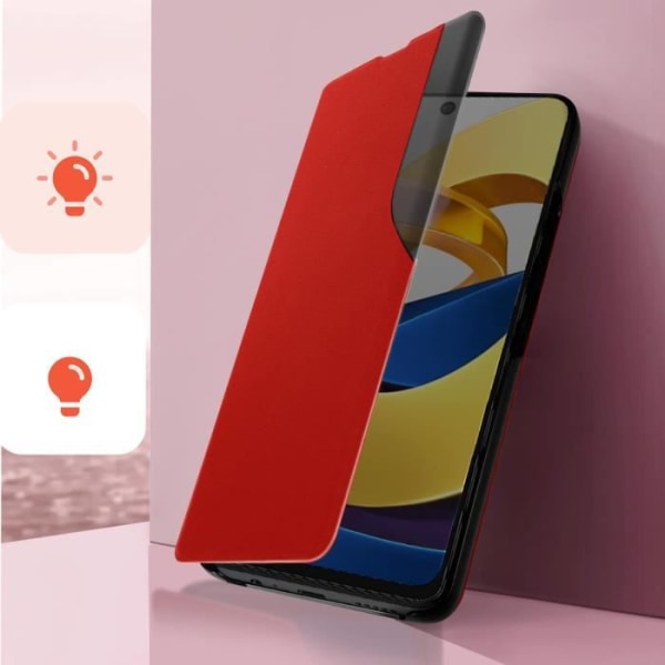 Cover Xiaomi Poco M4 Pro 5G och Redmi Note 11S 5G Window Support Video Red