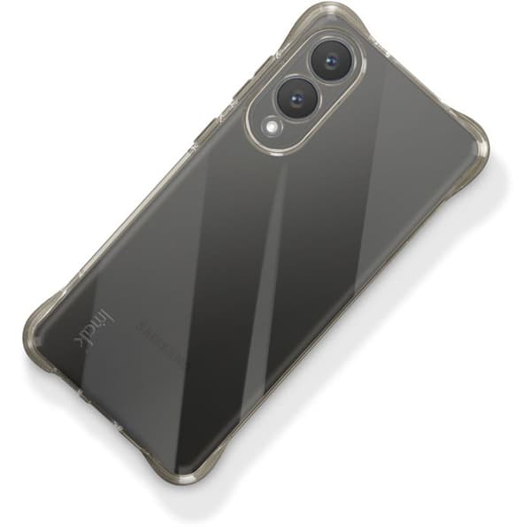 Coque - Samsung Galaxy S25 Edge - Silikone - Stødabsorberende - Sort Transparent Svart
