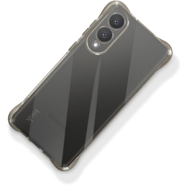 Coque til Samsung Galaxy S25 Edge Silikone Stødabsorberende Bumper iMak Sort Transparent Svart