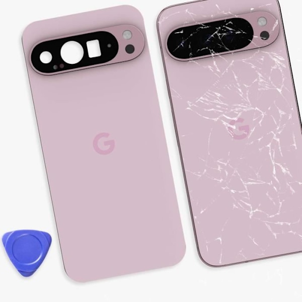 Bakre glas för Google Pixel 9 Pro XL Original Service Pack Google Rosa Rosa