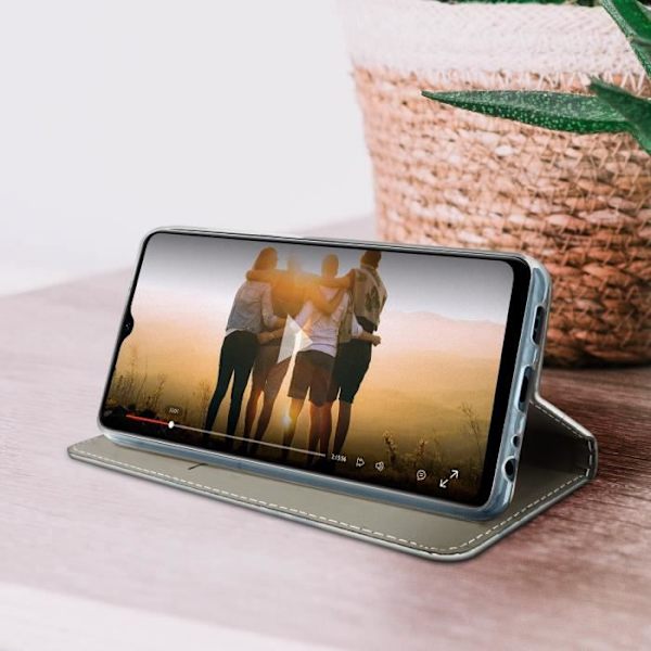 Étui Oppo A15 - Oppo - A15 - Mönster Blå Blommor - Mjuk Fodral - Magnetstängning Blå