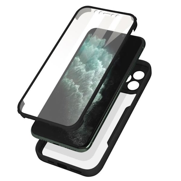 Heltäckande skal - Apple - iPhone 11 Pro - Robust plexiglas - Polymer - Stötsäker Svart