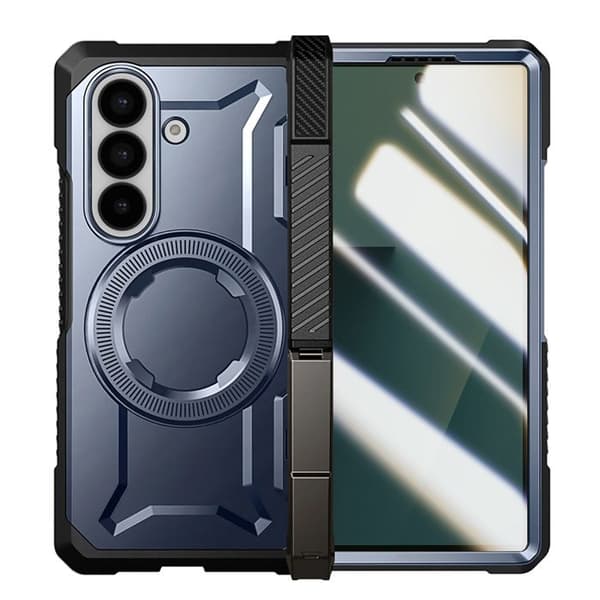MagSafe cover til Samsung Z Fold 7 med stødabsorberende kickstand 6m Supcase Blå Blå
