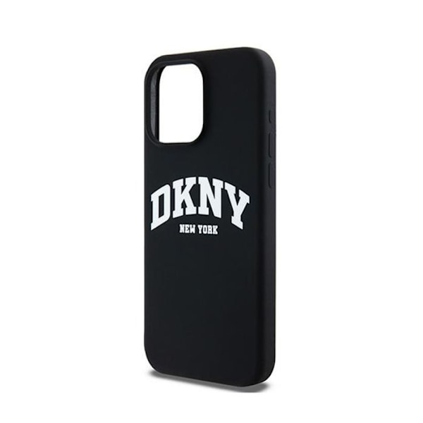 DKNY Liquid Silicone White Logo Print MagSafe - Etui til iPhone 15 Pro Max (sort)