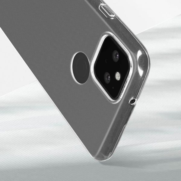 Blødt etui og 9H hærdet glasfilm til Google Pixel 5 - AVIZAR - Hvid Vit