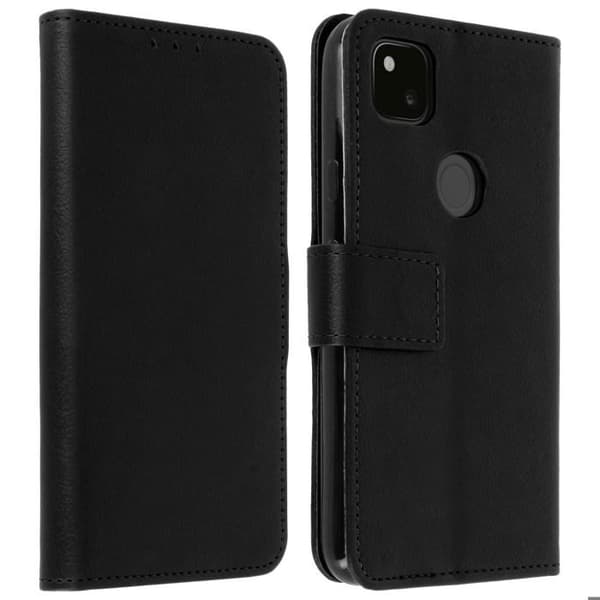 Hus Google Pixel 4A Kortlomme med Videostøtte Sorte Svart