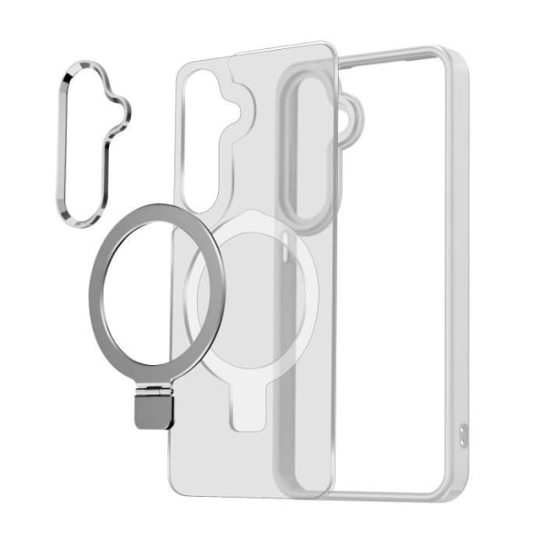 Fodral för Samsung Galaxy S24 Ring kompatibelt MagSafe Support Stand Transparent Transparent