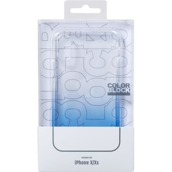 Coque - Colorblock - iPhone X/XS - Snygg - Designskydd - Blå Blå