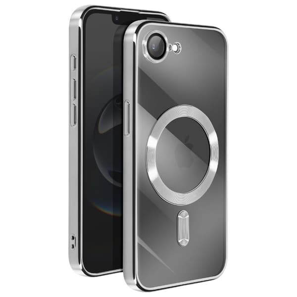 Skal - AVIZAR - iPhone 16e - Silikon Silver - Stötskydd - Antigulning Grå