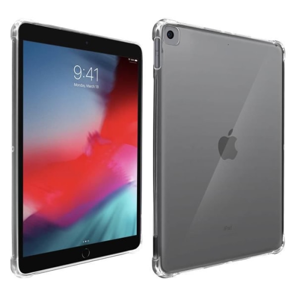 Coque - AVIZAR - iPad 2019 10.2 / Air 2019 - Fleksibel Silikone - Gennemsigtig - Forstærkede hjørner hvid