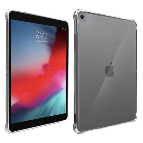 Fodral Apple iPad 2019 10.2 / Air 2019 Silikon Flexibla hörn Bumper Transparent Vit