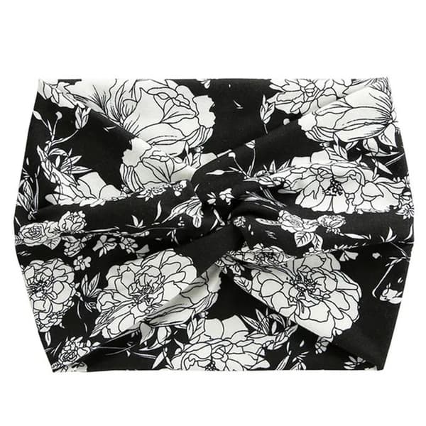 Krydsbånd - AVIZAR - Sort Blomstret - Blød Bomuld - Komfortabel - Elegant Svart