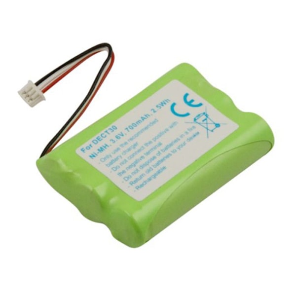 Batteri för trådlös telefon AGFEO DECT 30 NiMH 3.6V 700mAh 2.5Wh Grön Grön