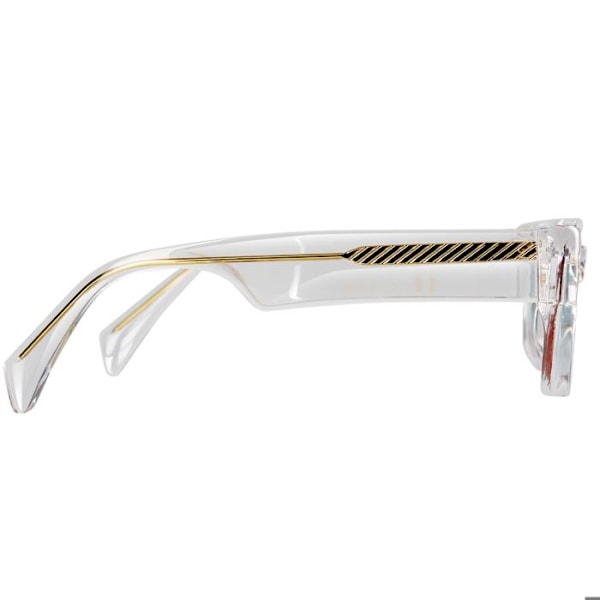 Rektangulære Solbriller CV3168 Gradient Linser UV400 Transparent Vit
