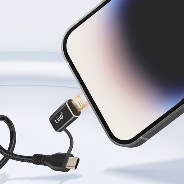 OTG USB - LinQ - Lightning ja USB-C - Siirto 5 Gbps - Kompakti - Plug and Play