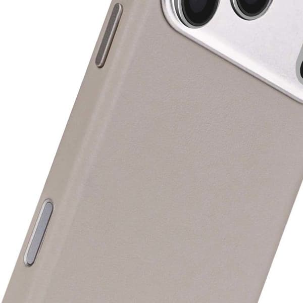 Magsafe-fodral - DECODED - iPhone 17 Pro - Helgrainsläder - Stötsäker - Beige beige