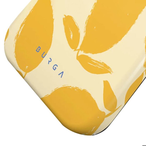Coque MagSafe för iPhone 16 Plus Elegant Mönster Citron Tart Burga Gul Gul