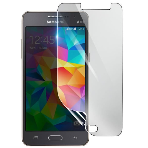 Näytönsuoja - 3MK - Samsung Galaxy Grand Prime - Iskunkestävä Hydrogeeli - Läpinäkyvä - Naarmuuntumaton Transparent