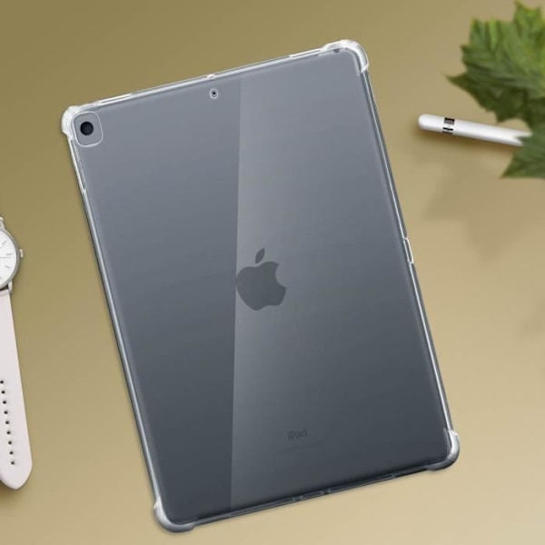Coque - AVIZAR - iPad 2019 10.2 / Air 2019 - Fleksibel Silikone - Gennemsigtig - Forstærkede hjørner Vit