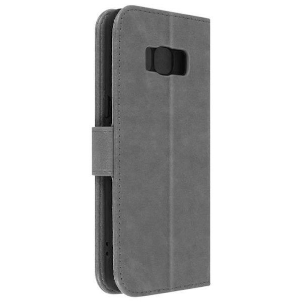Samsung Galaxy S8 etui - AVIZAR - Pungcover - Videostøttefunktion - Grå grå