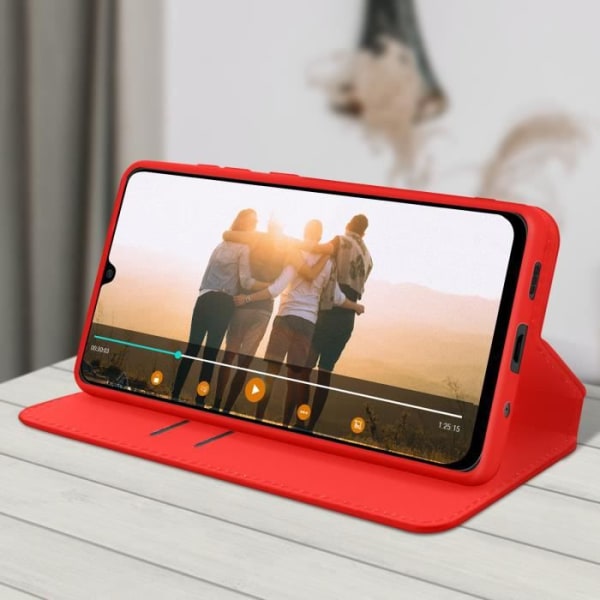 Xiaomi Redmi 9A Etui Folio Wallet Stand Funktion Rød Rød