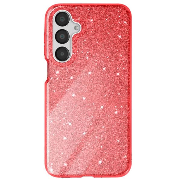 Skydd - MEDDELA - Samsung Galaxy A16 - Stöttålig - Glitter - Glittrande Röd Röd