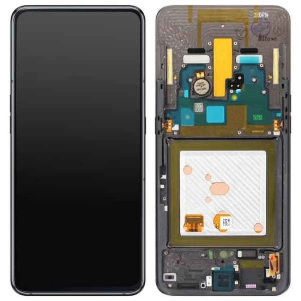 Komplet Blok - SAMSUNG - Galaxy A80 - LCD Skærm - Touch Glas - Original Sort