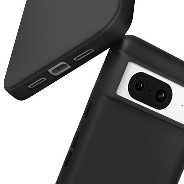 Coque - MAYAXESS - Google Pixel 8 - Silikone - Sort - Anti-ridse og stødabsorberende beskyttelse Svart