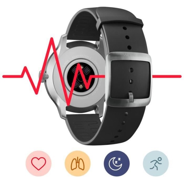 Smartwatch 42mm Vandtæt Autonomi 30 dage ScanWatch 2 Withings Sort Svart