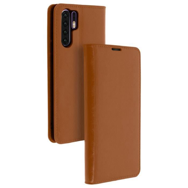 Étui - Huawei - P30 Pro - Ægte læder - Video understøttelse - Kamelfarvet Camel Brown