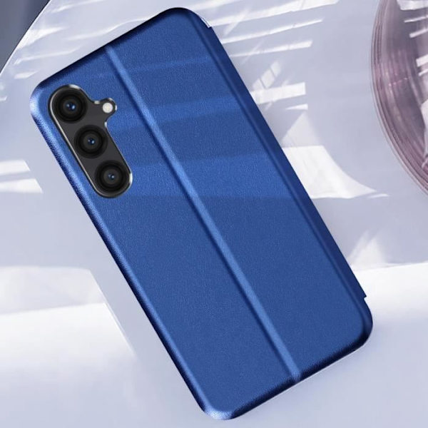 Etui til Samsung Galaxy S24 Plus - AVIZAR - Book Elegance - Kortholder - Videostøtte - Blå Blå