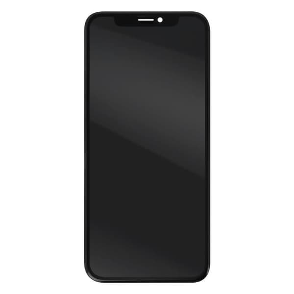 Erstatningsskærm - AVIZAR - iPhone XS - Soft OLED - Fleksibelt glas - Sort Svart